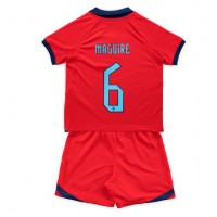 Anglicko Harry Maguire #6 Vonkajší Detský futbalový dres MS 2022 Krátky Rukáv (+ trenírky)